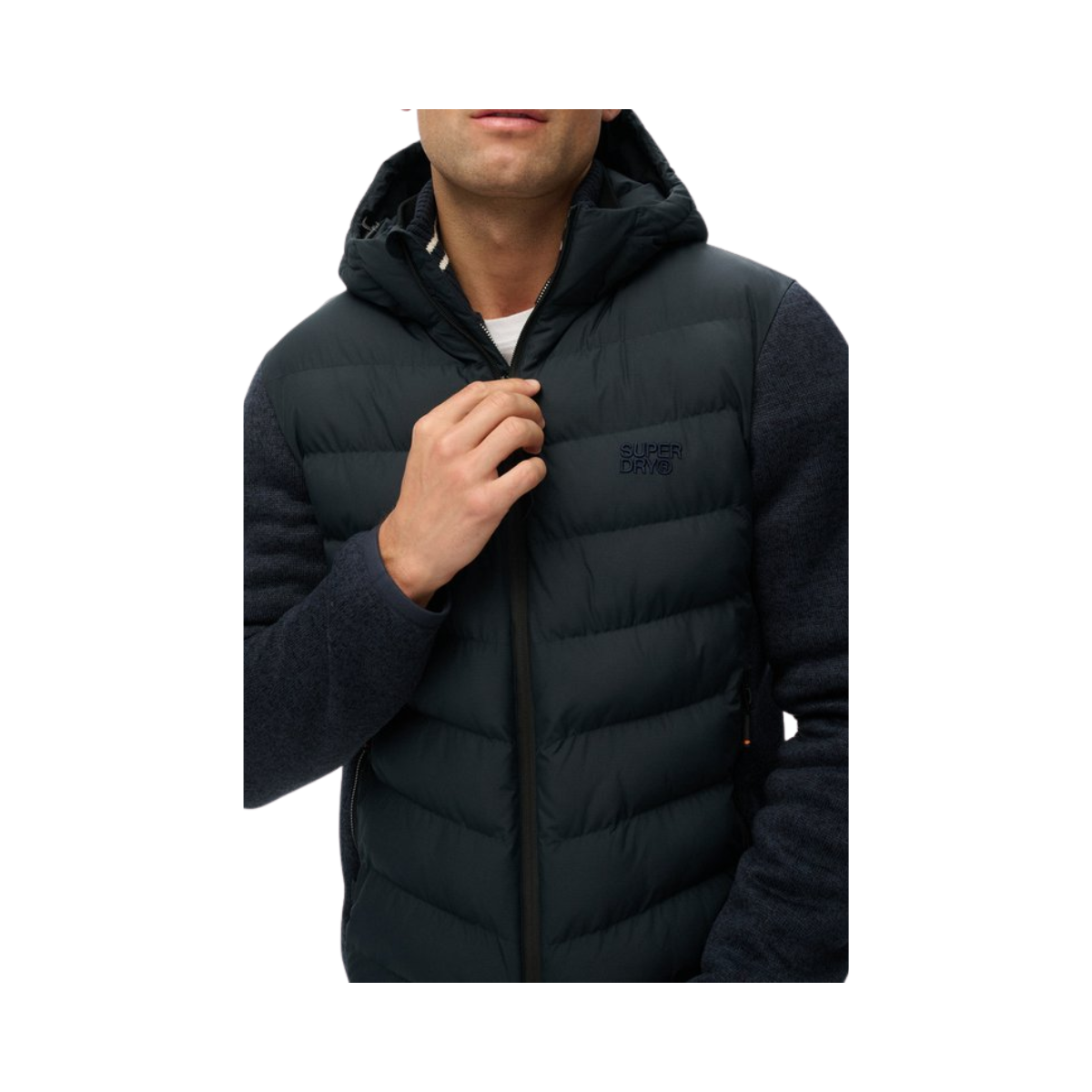 Hooded Storm Knit Hybrid Jacket - 98T Eclipse Navy