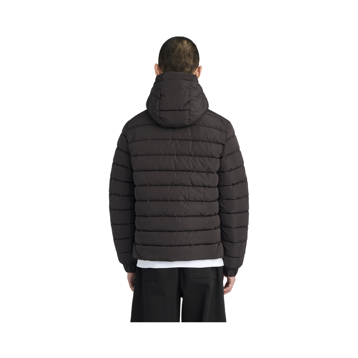 Hooded Quilted Jacket - Jet Black