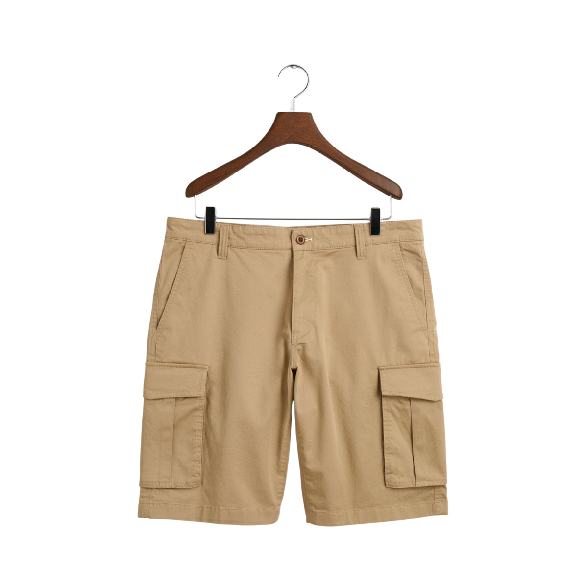 Relaxed Twill Cargo Shorts - Dark Khaki