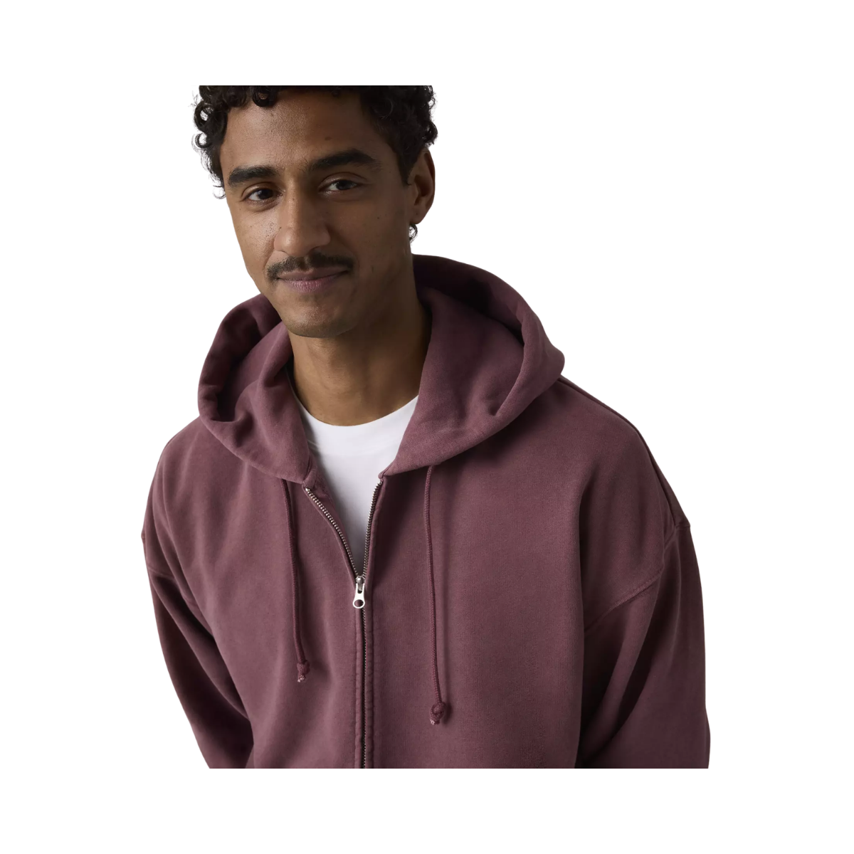 Hayes Boxy Full Zip Sweater - Post-grunge Roan Rouge