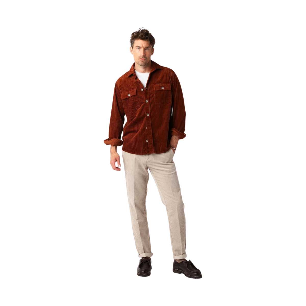Cord Shirt - Brick