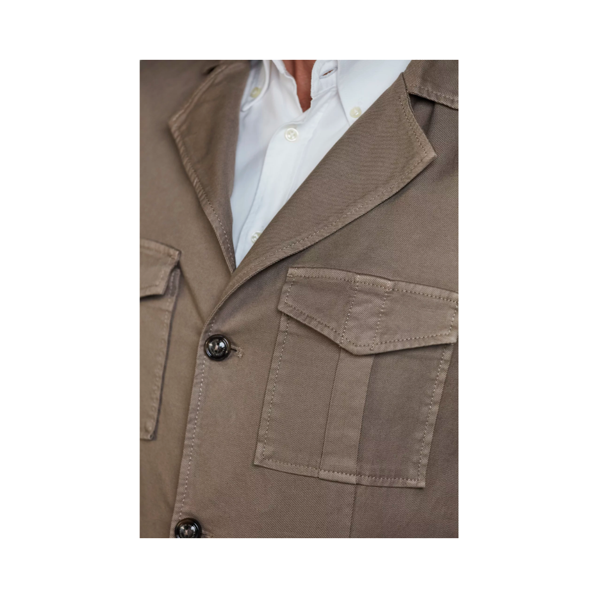 Sorrento Linen Blend Jacket - Rustic Brown