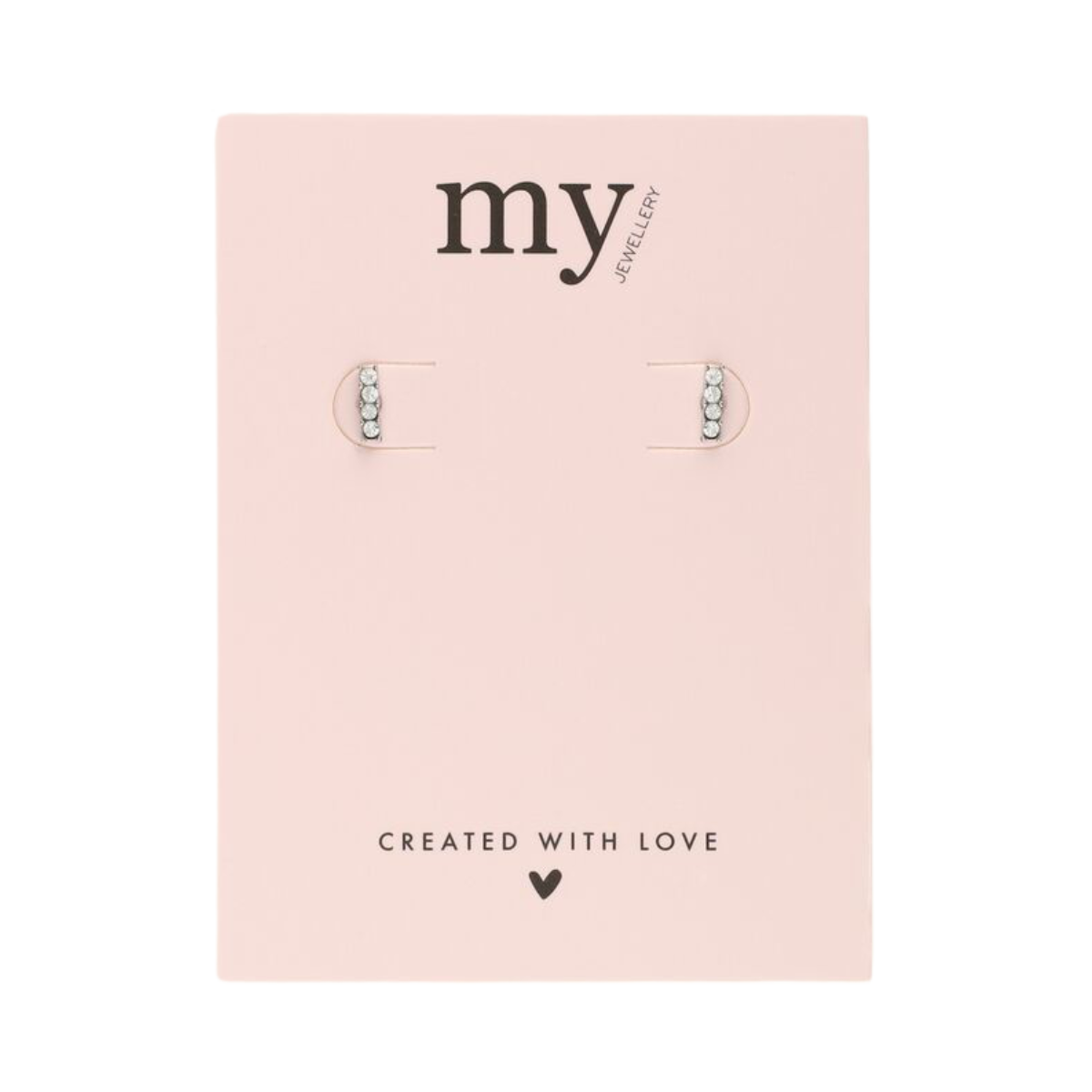 Ear studs 4 stones - Silver