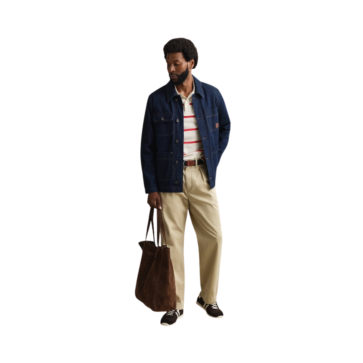 Striped SS Polo - Creamed White