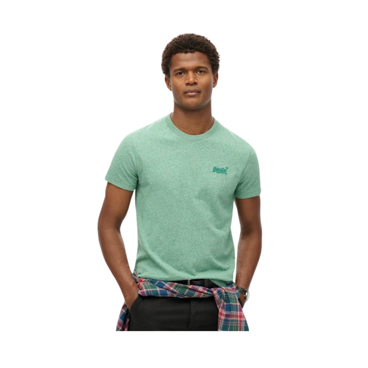 Essential Logo EMB Tee - Bright Green Grit