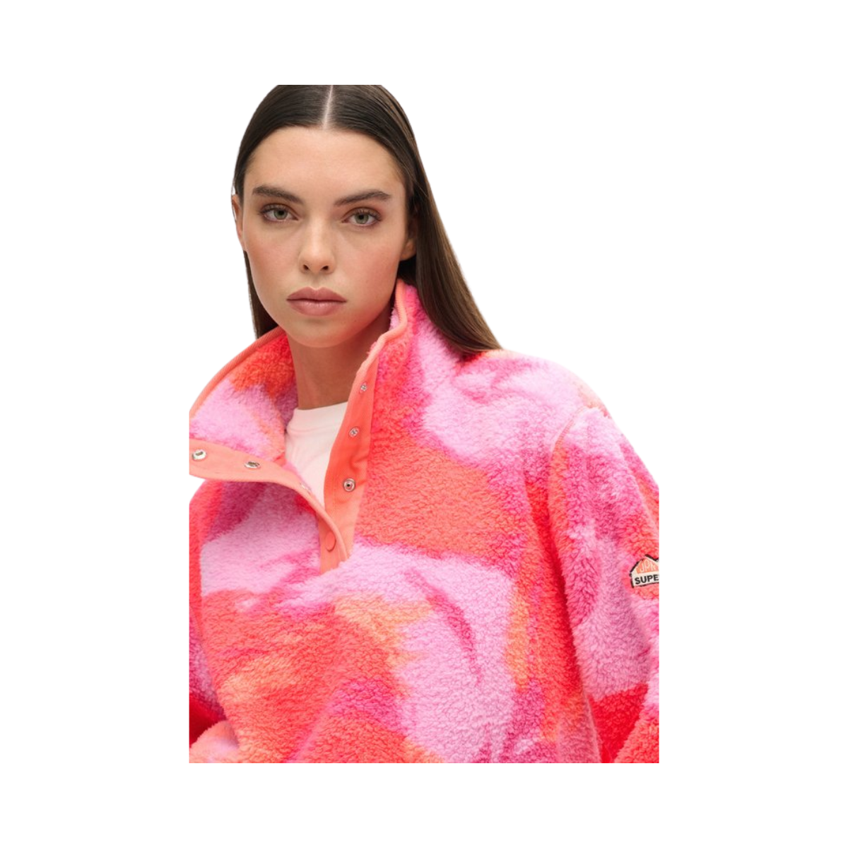 Super Soft Printed Half Zip - 2TI Brush Camo Coral