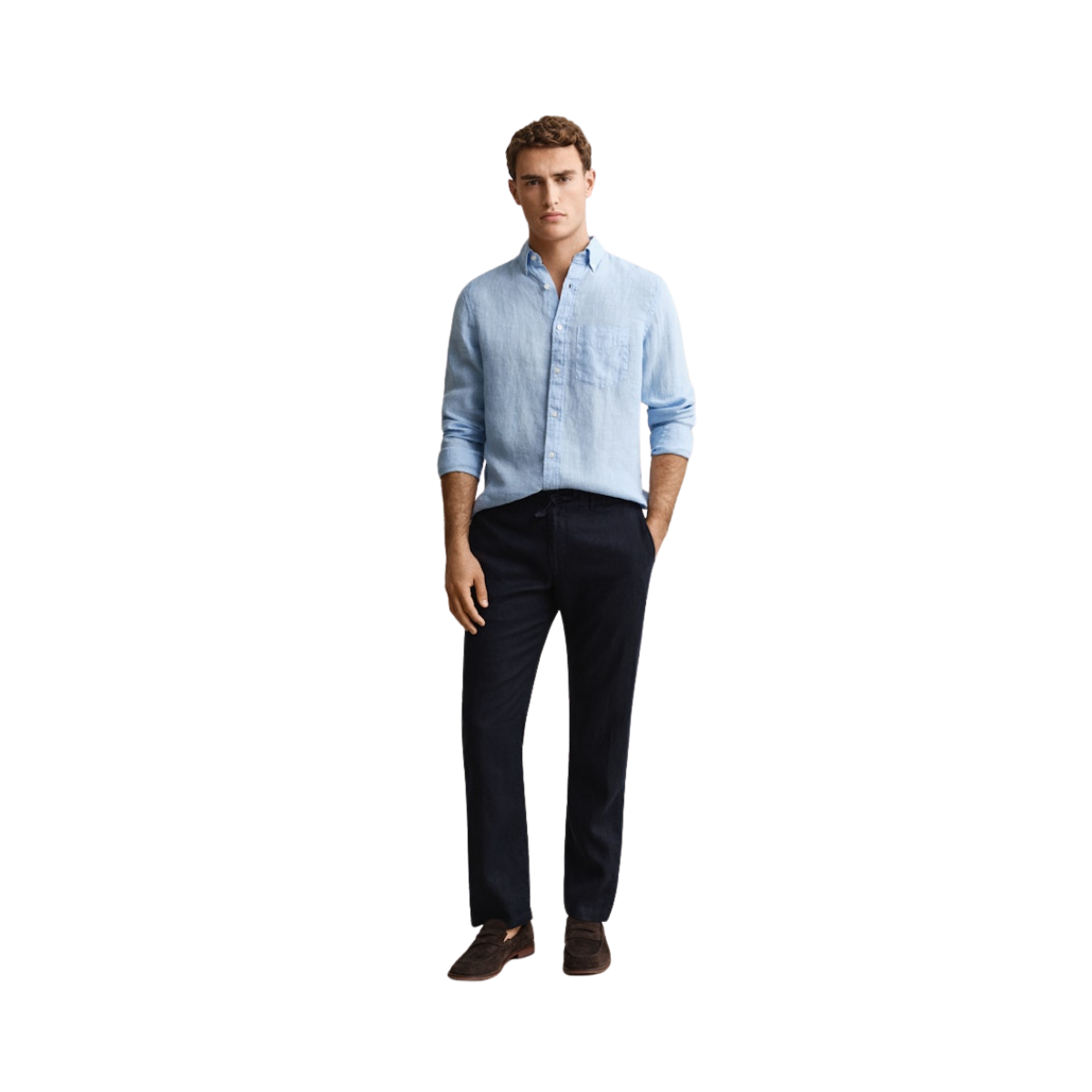 Gmnt Dyed Linen Shirt - Sky Blue