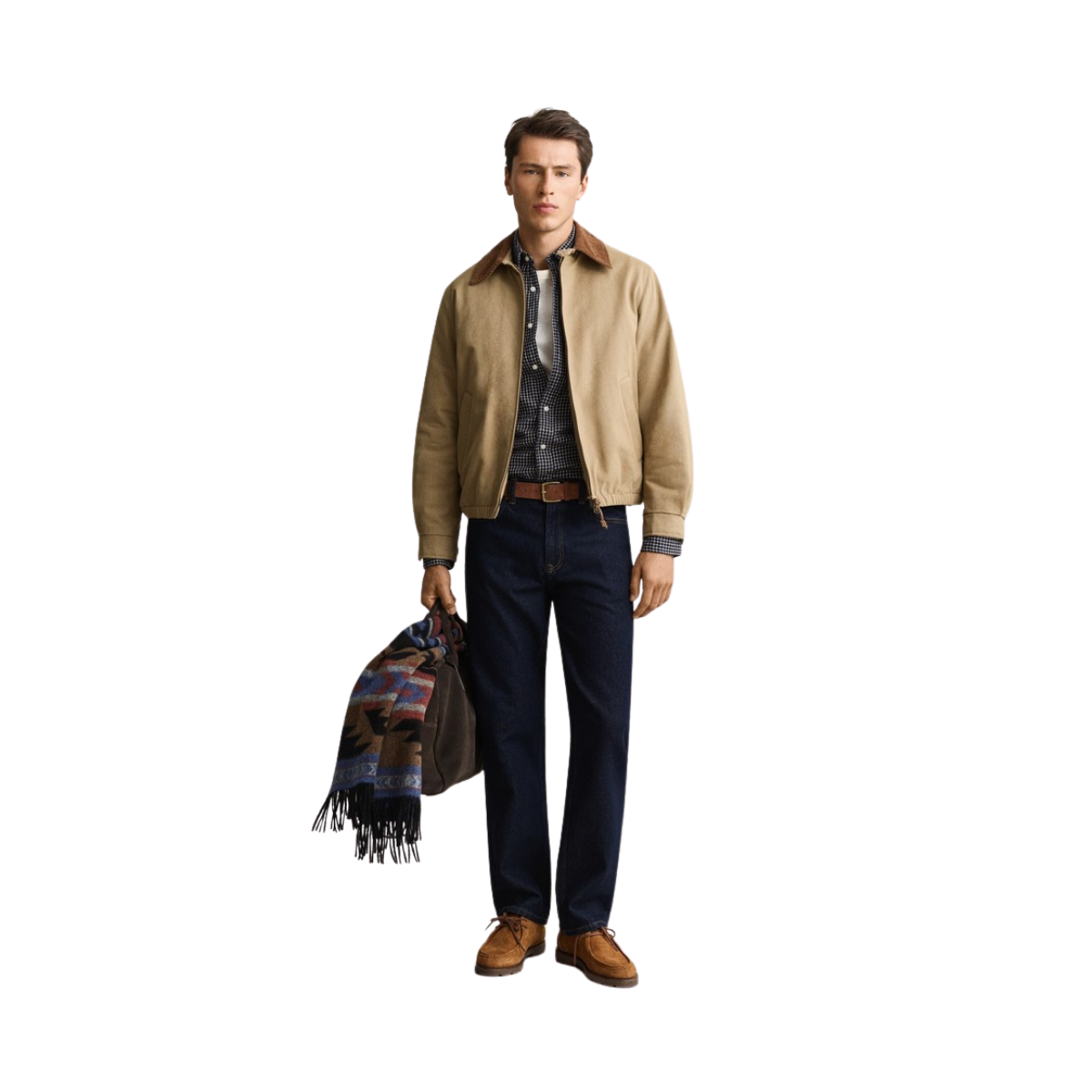 Reg Windblown Flannel Check Shirt - Evening Blue