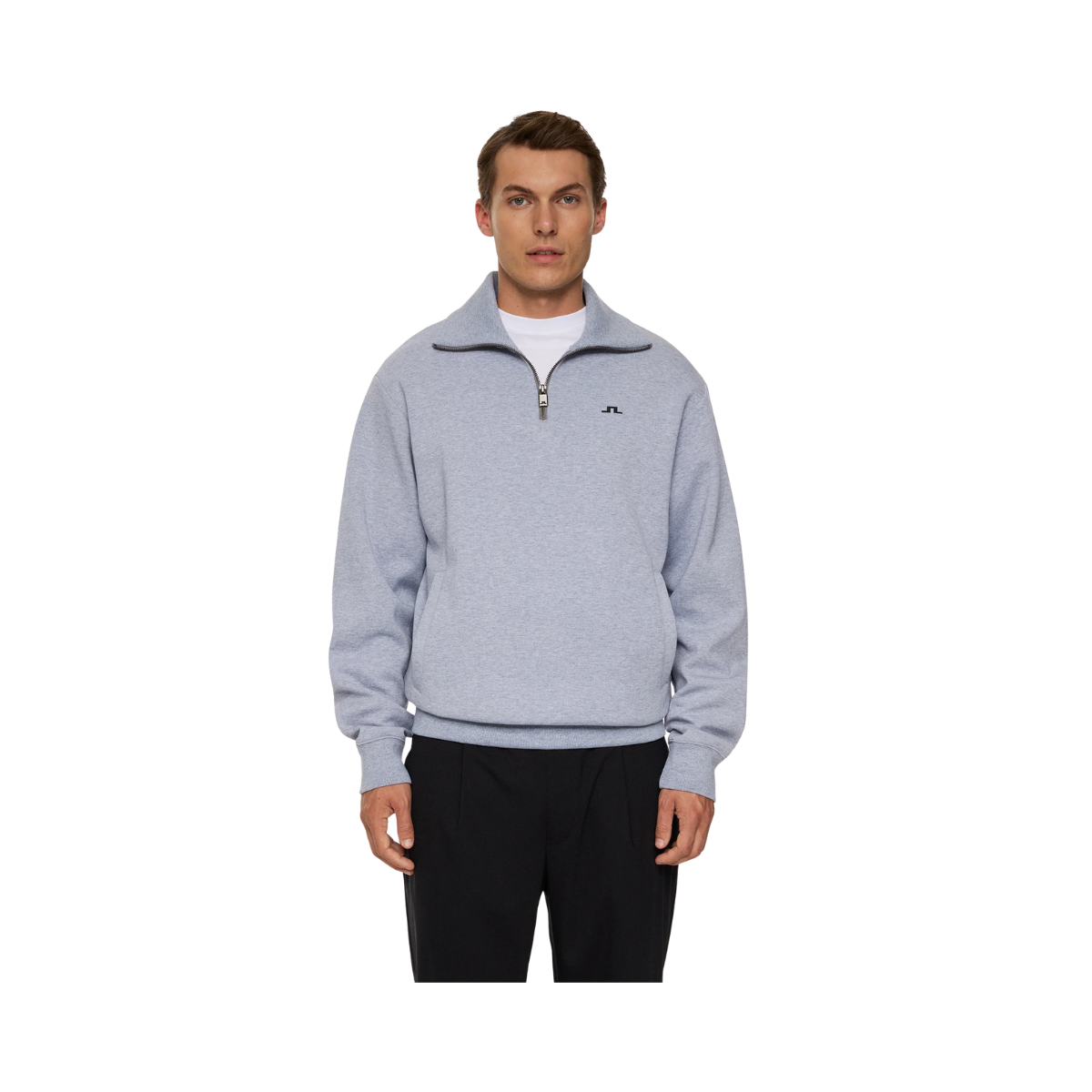Callan quarter zip - Medium Grey Melange
