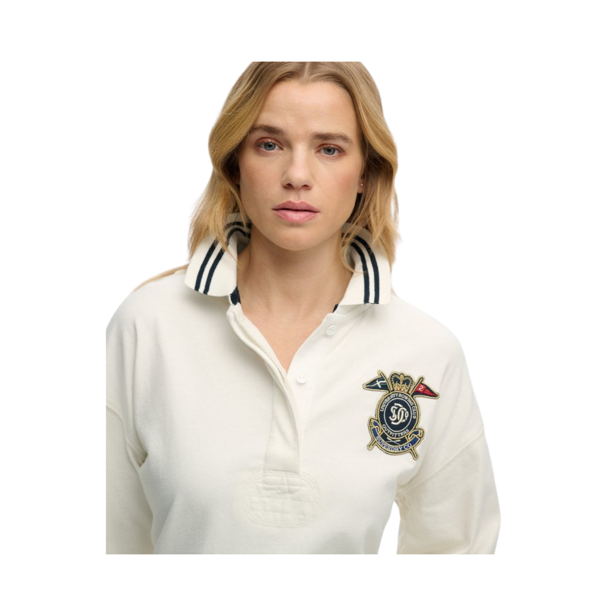 Crest Rugby Top - Off White