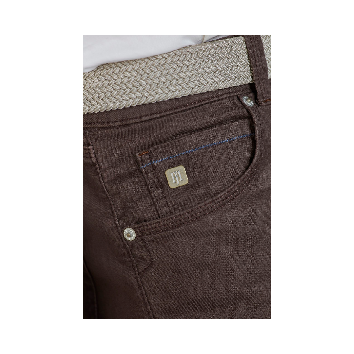 5-Pkt Linen Blend - Dark Brown