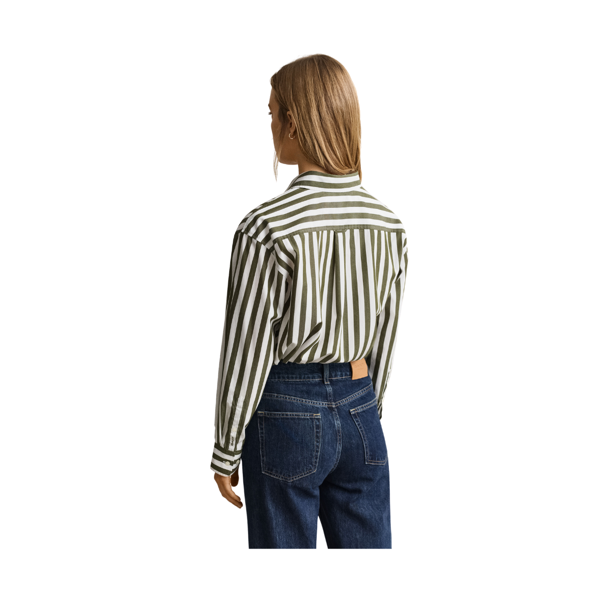 Rel Striped Classic Poplin Shirt - Country Green
