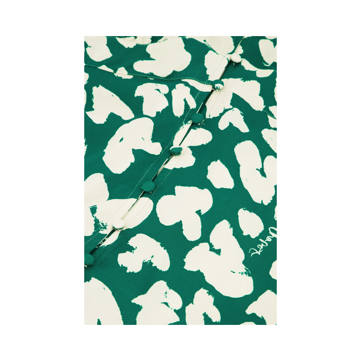 Ana Dress - Evergreen/Cosy White