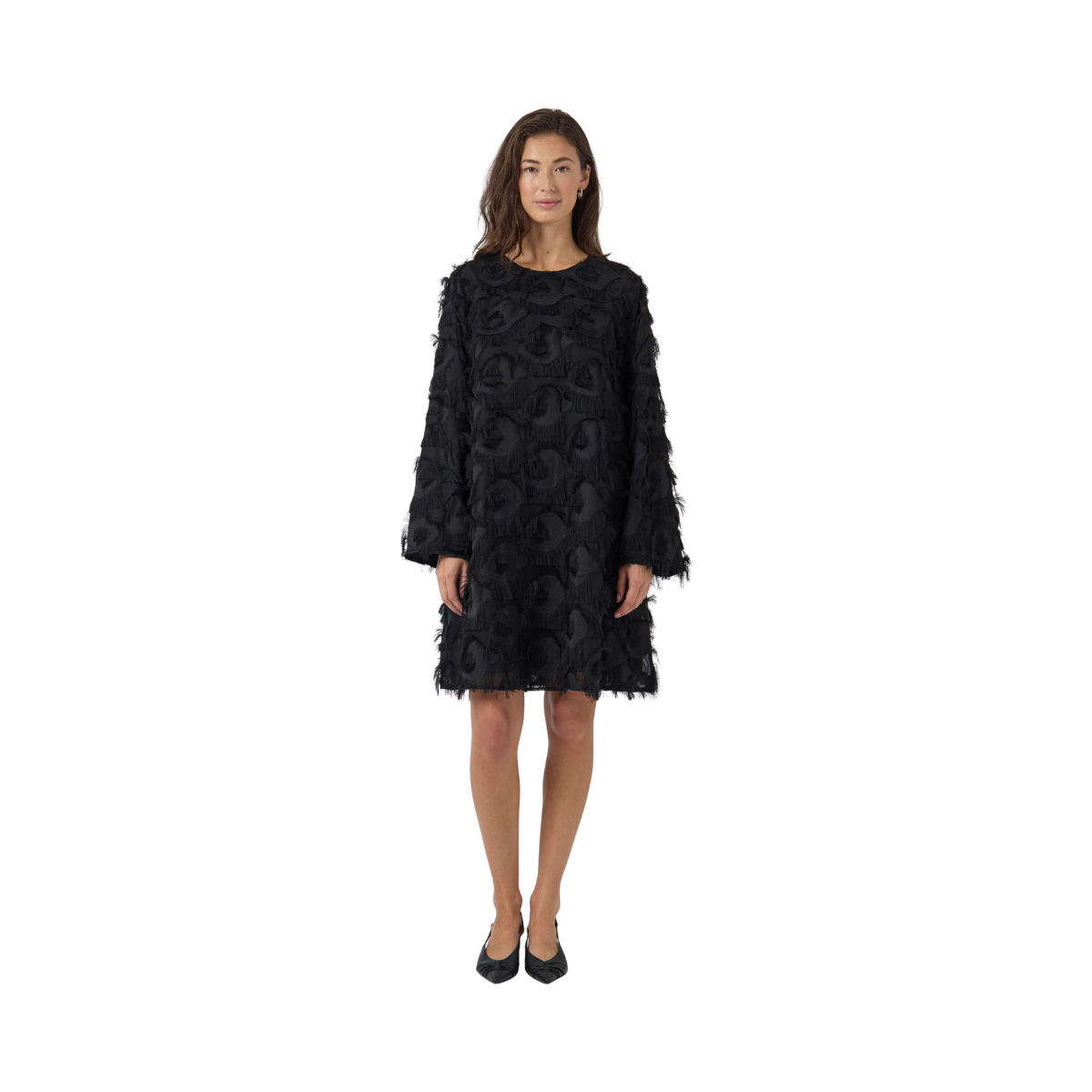 YASDIO LS SHORT DRESS - Black