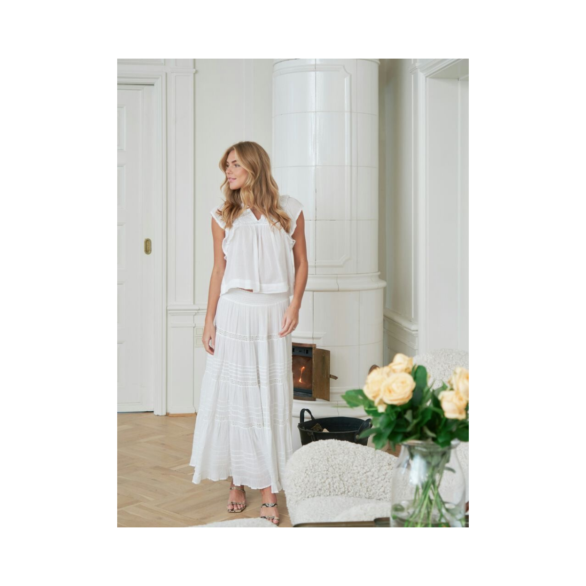 Jayla S Voile Top - White