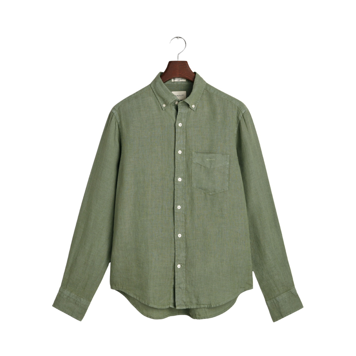 Gmnt Dyed Linen Shirt - Kalamata Green