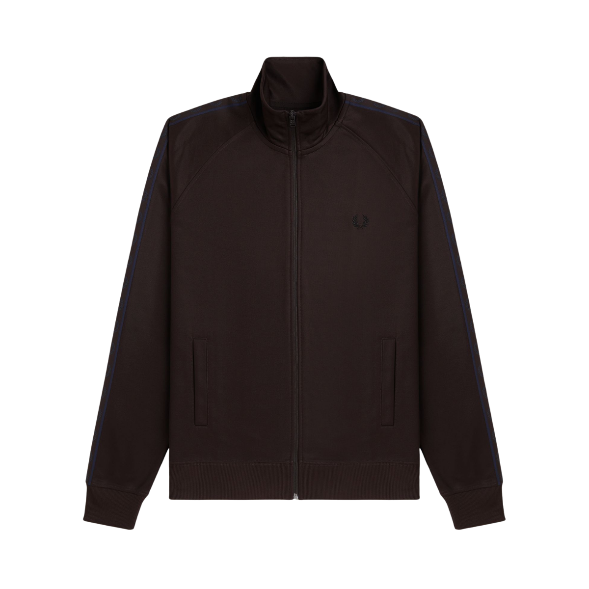 Contrast Tape Track Jacket - Rich Brown