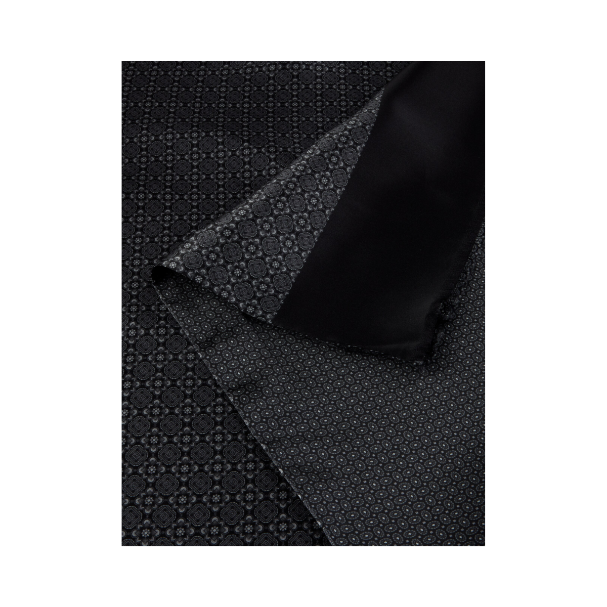 Scarf Silk - Grey Pattern