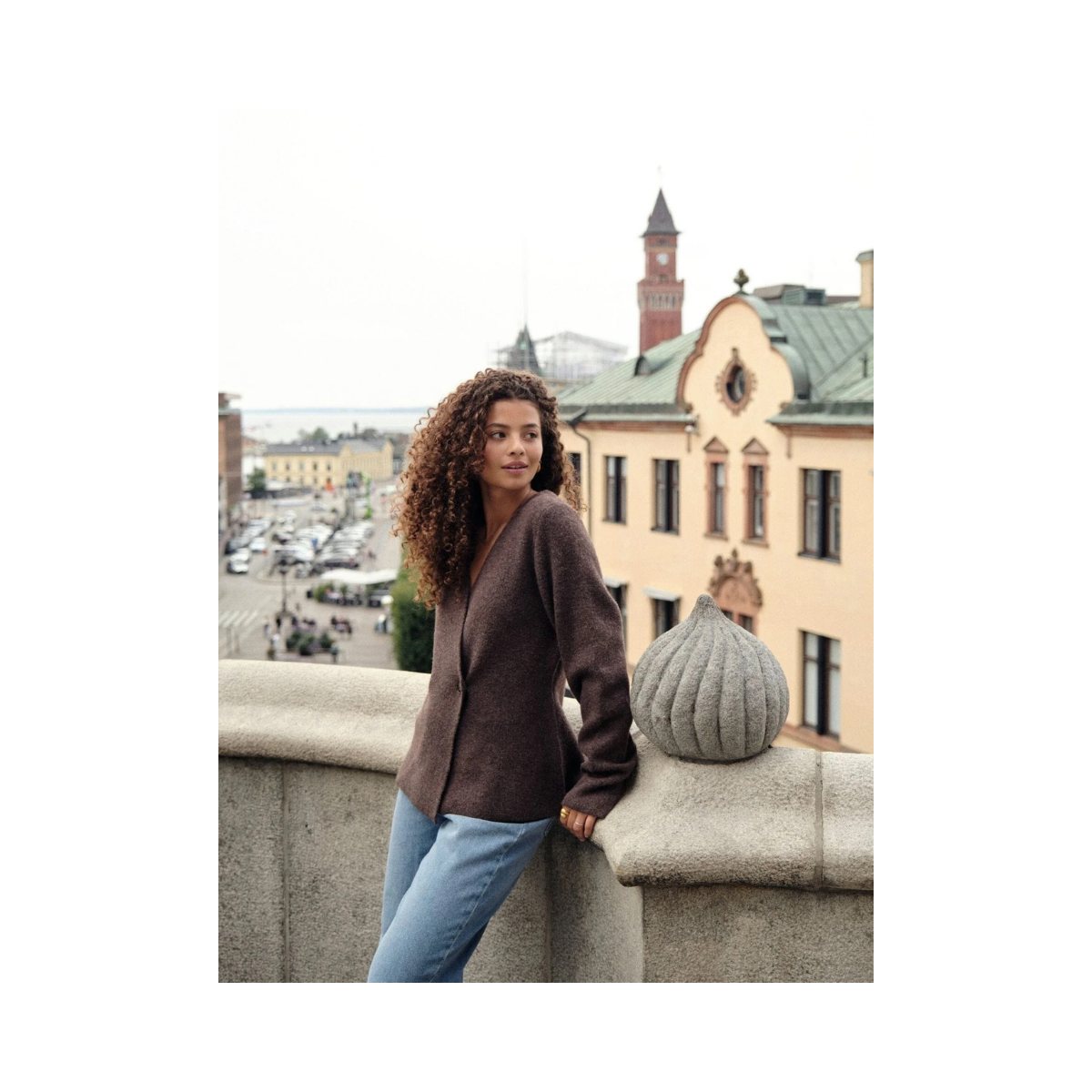 Marie Louise Knit Cardigan - Brown