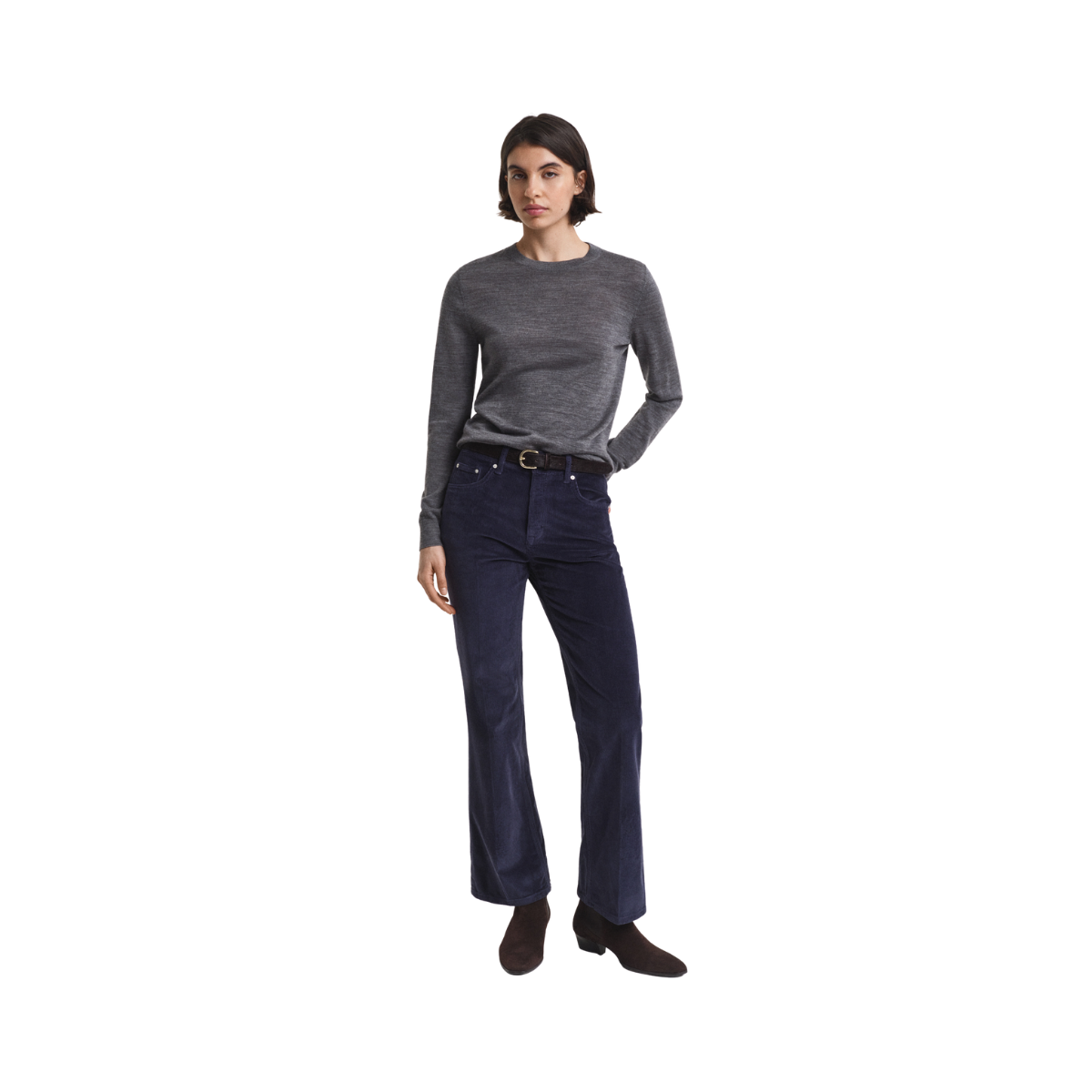 Corduroy Flare Jeans - Evening Blue