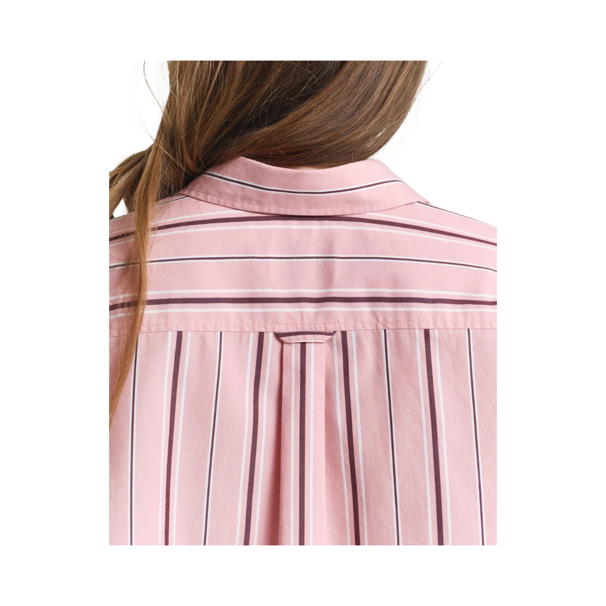 Relaxed Classic Poplin Striped Shirt - Summer Rose