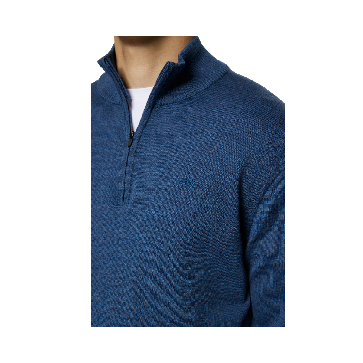 Kiyan Merino Quarter Zip - Vintage Indigo Melange