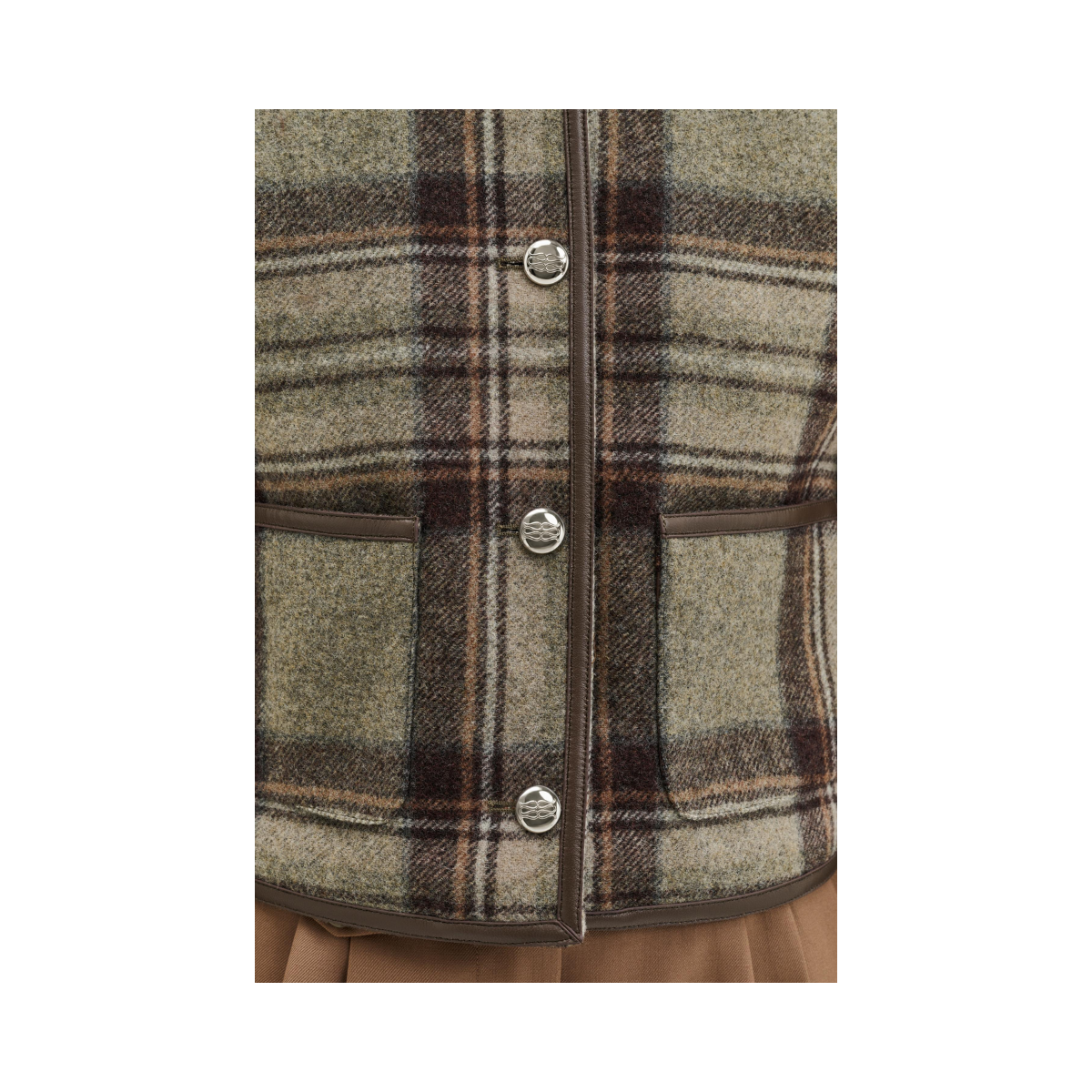 Ninette Wool Jacket - Steel Checks