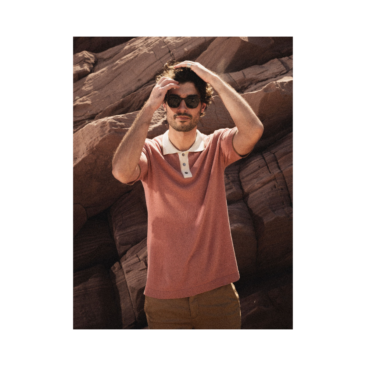 MMGFrancesco Polo SS Knit - Rosedawn