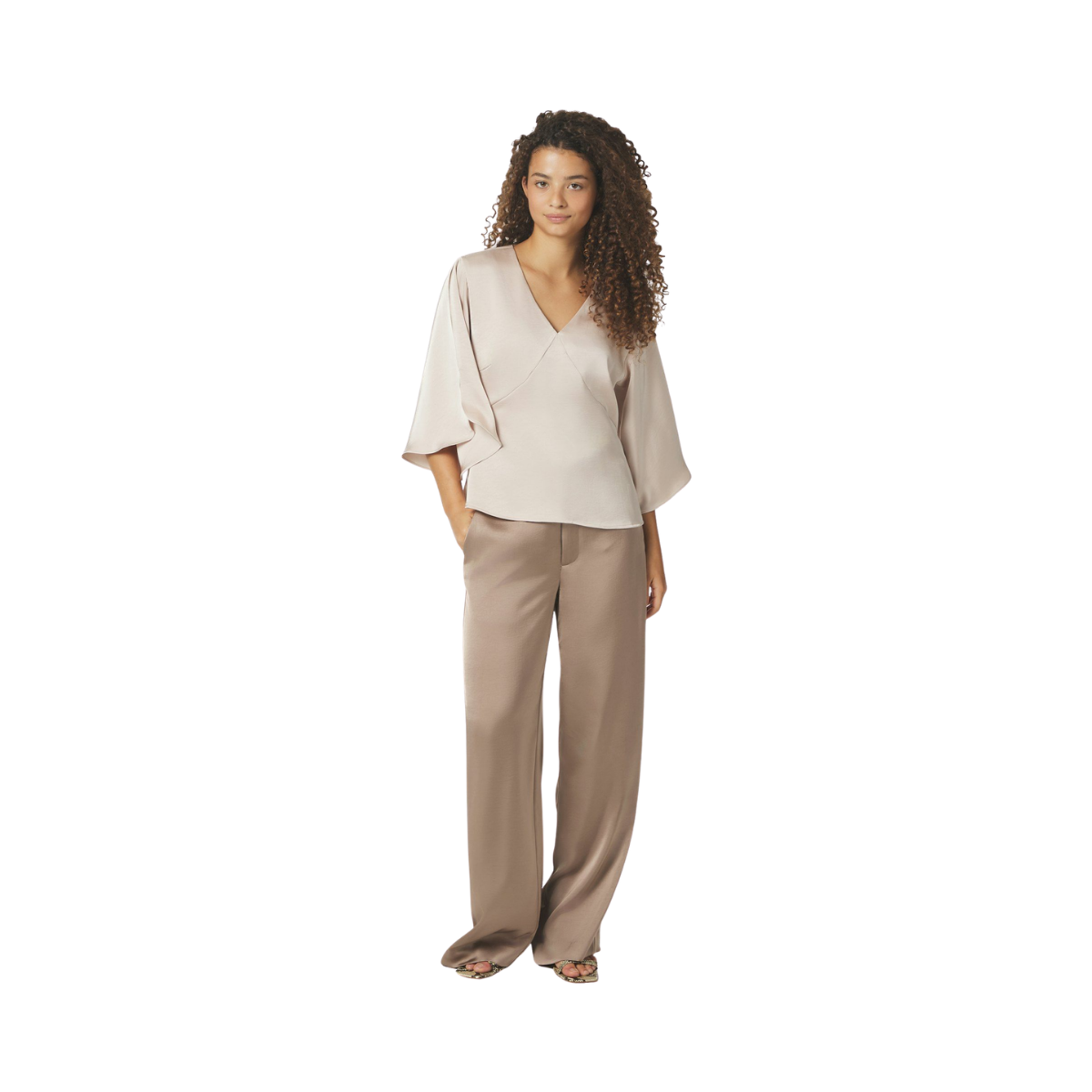 Emmett Heavy Sateen Pants - Dark Taupe