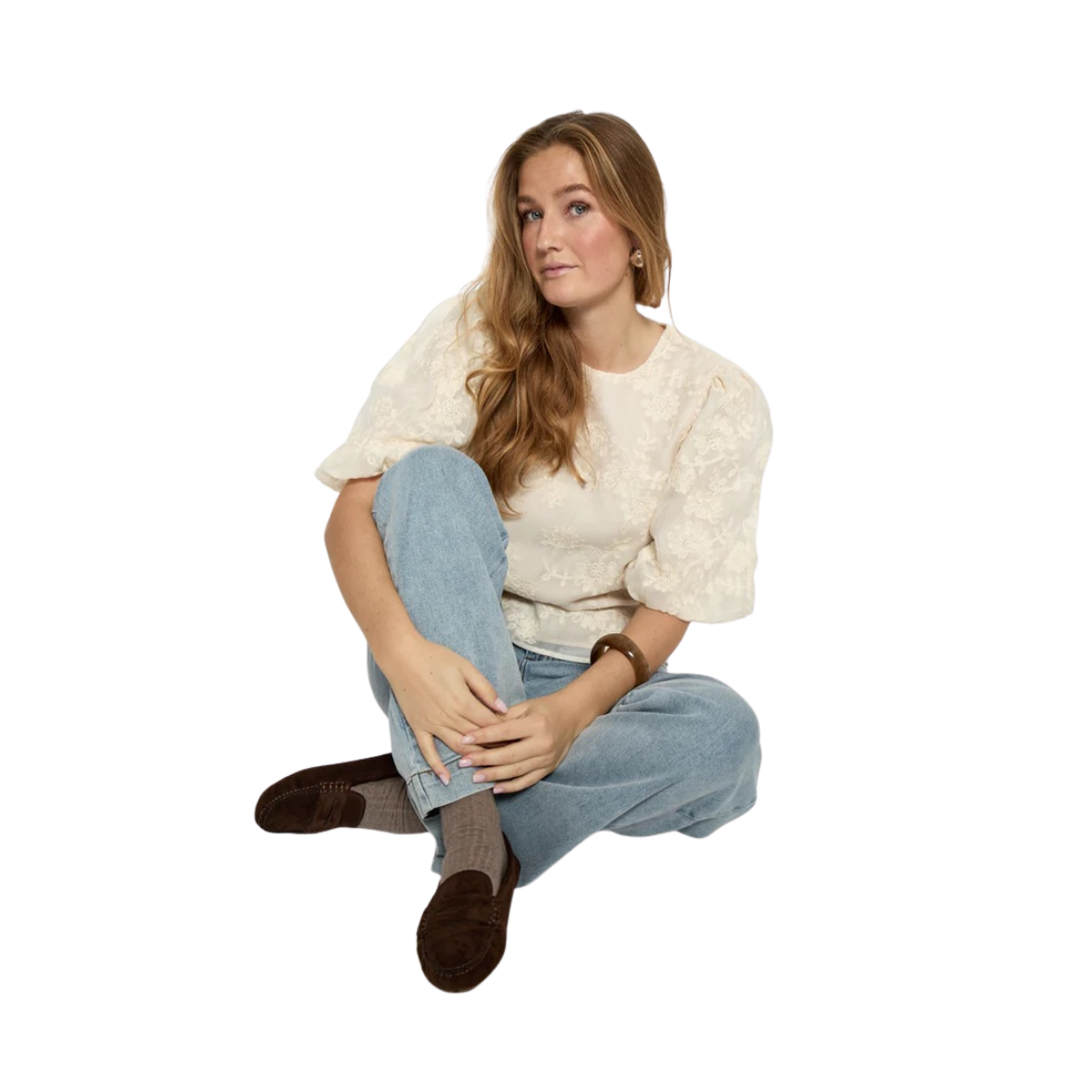 PCNomara Blouse - Whitecap Creme