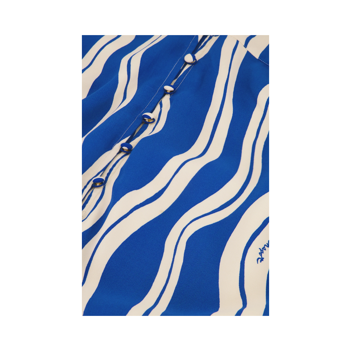 Ana Dress - 0248 Cosy White/Cobalt