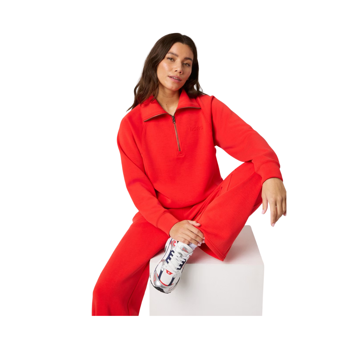 Studio Soft Halfzip Sweatshirt - Flame Scarlet