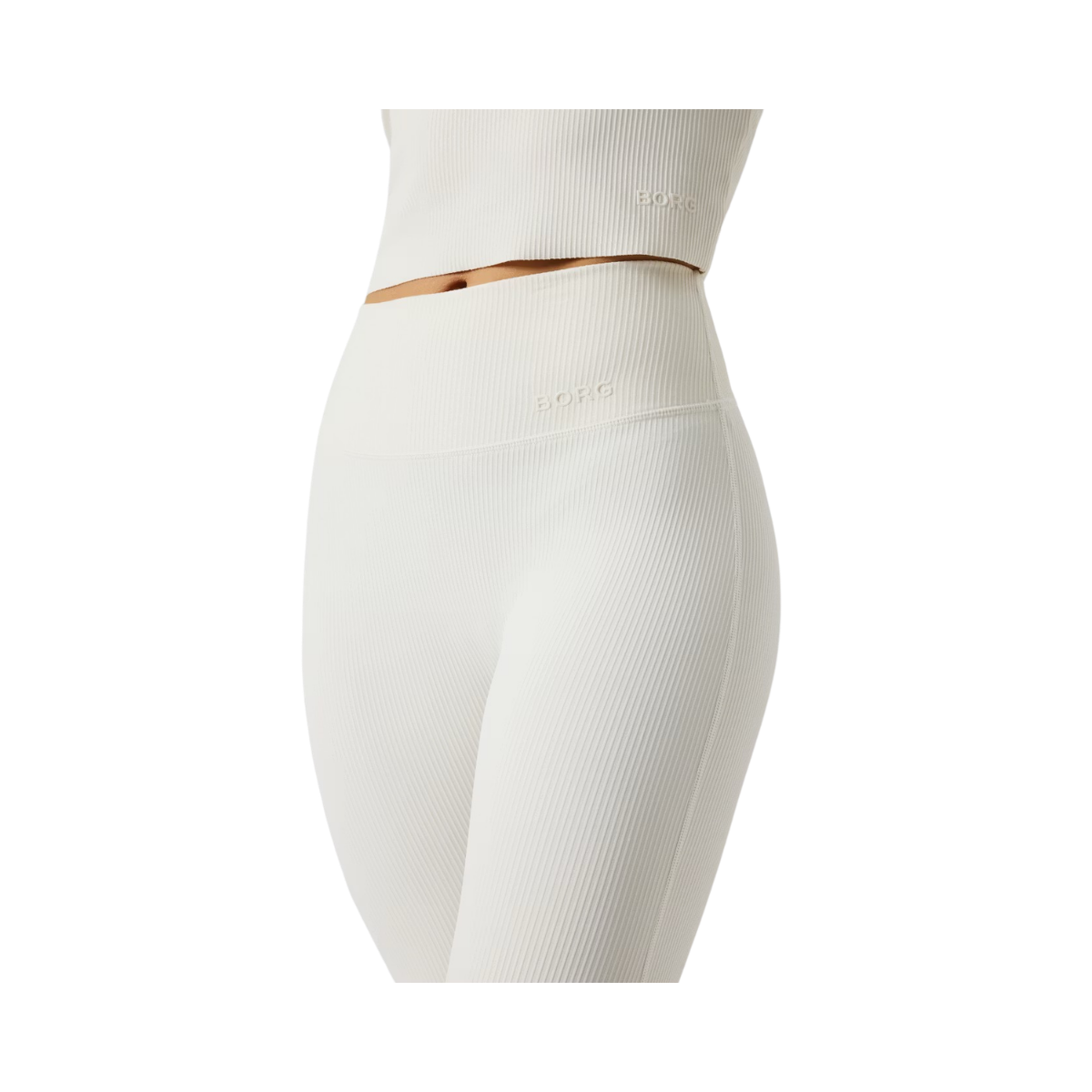 Studio Ribbed Flare Tights Regular - Tofu