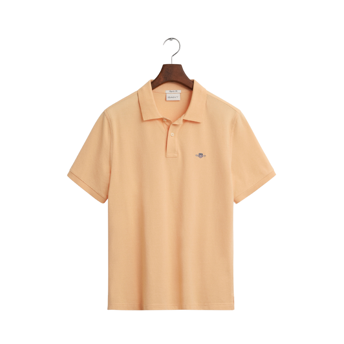 Shield SS Pique Polo - Peachy Orange