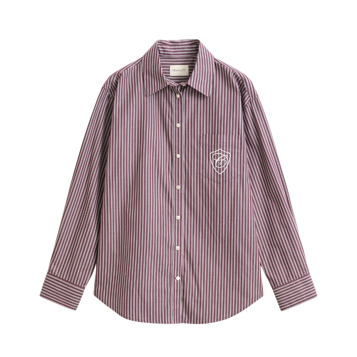 Rel Classic Poplin Stripe Shirt - Darkened Wine