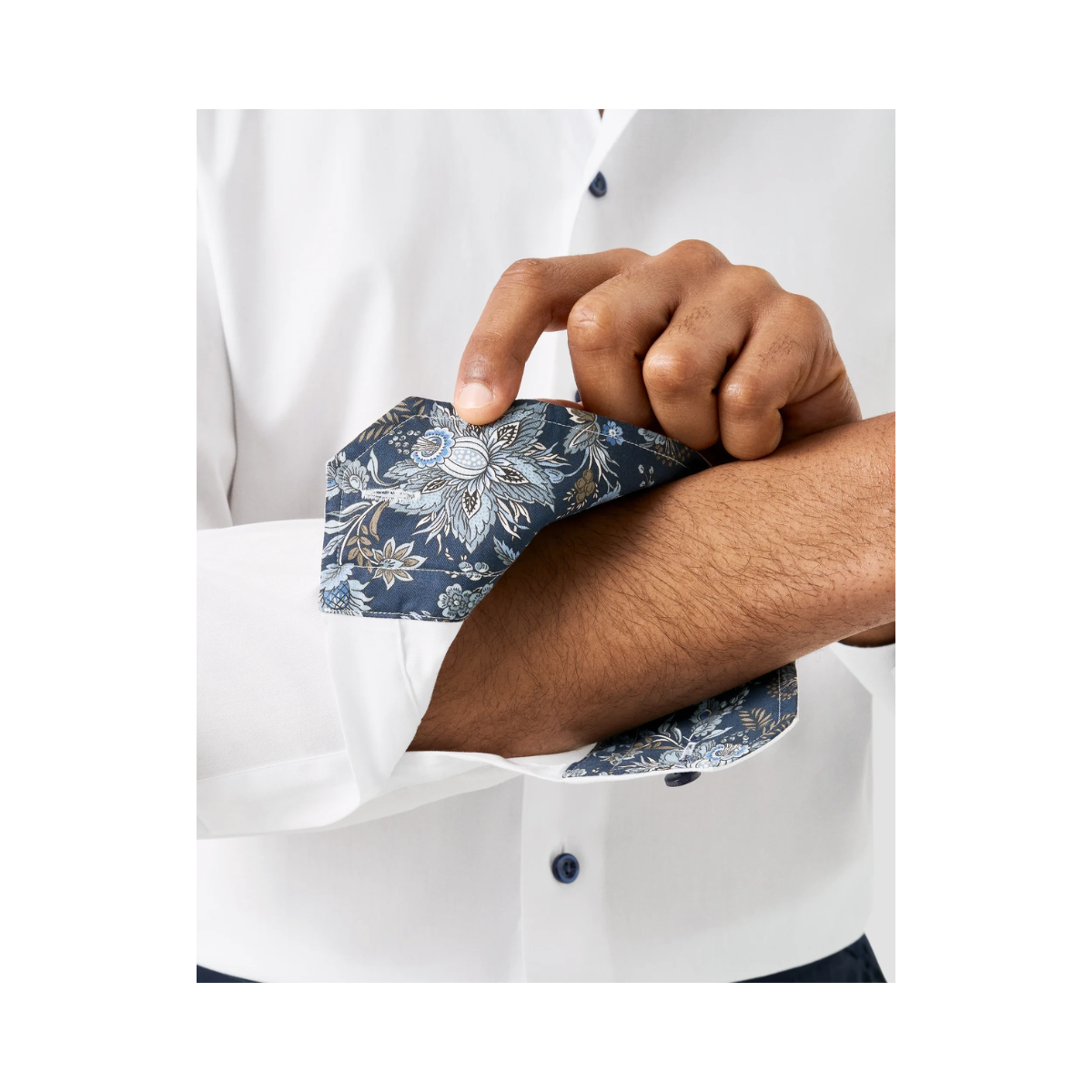 Floral Effect Signature Twill Shirt - White