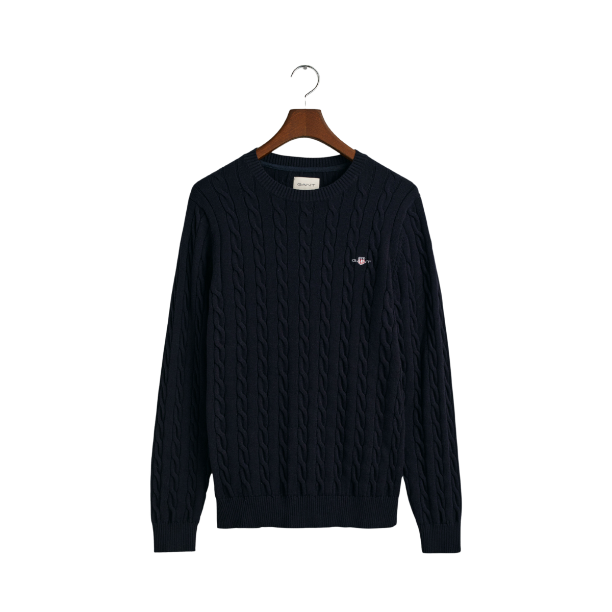 Cotton Cable C-Neck - Evening Blue