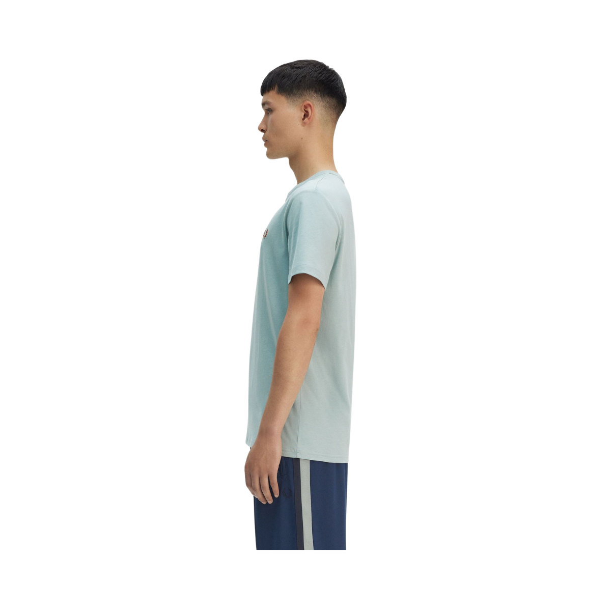 Crew Neck T-Shirt - Silver Blue