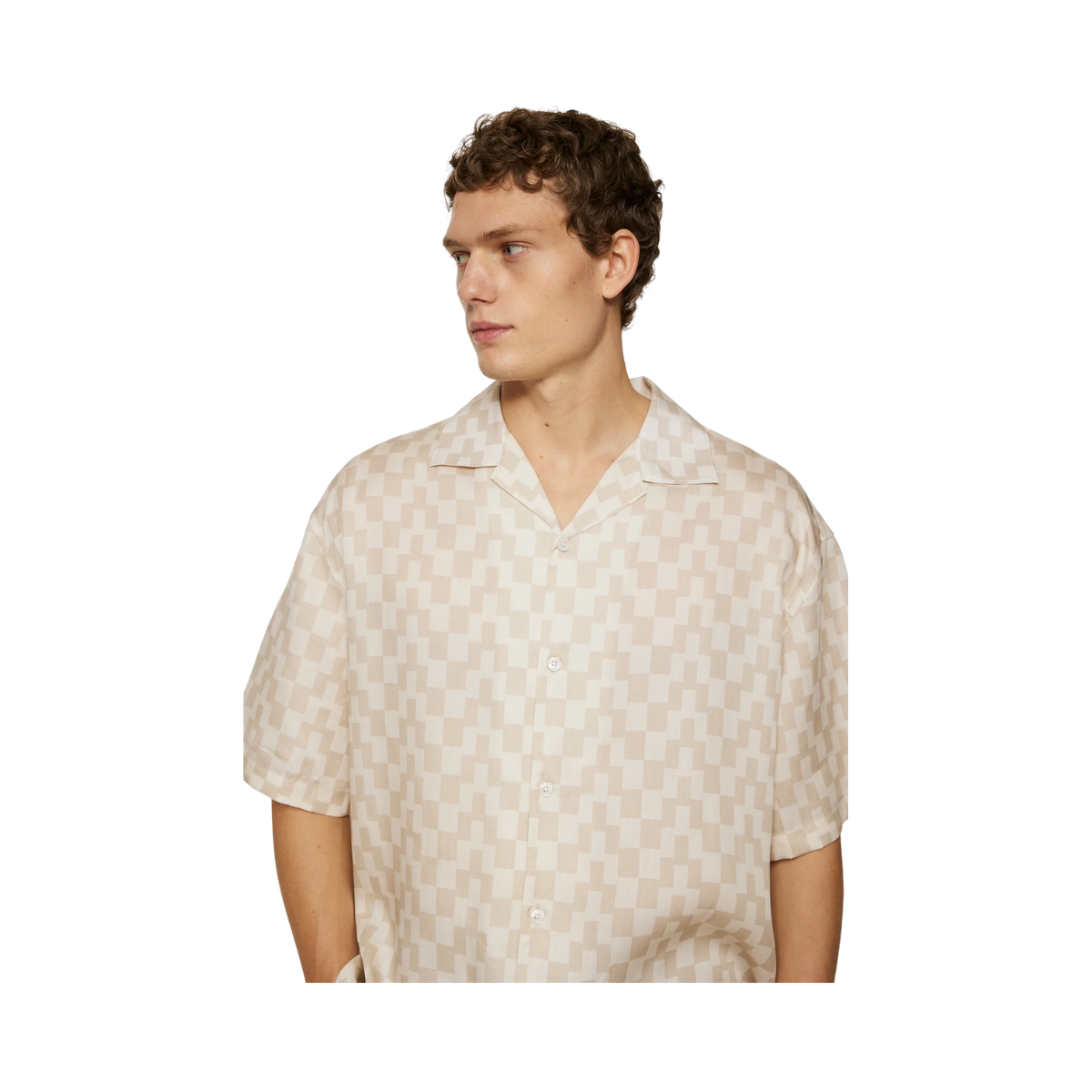 Ellis Stack Bridge Print Shirt - Moonbeam