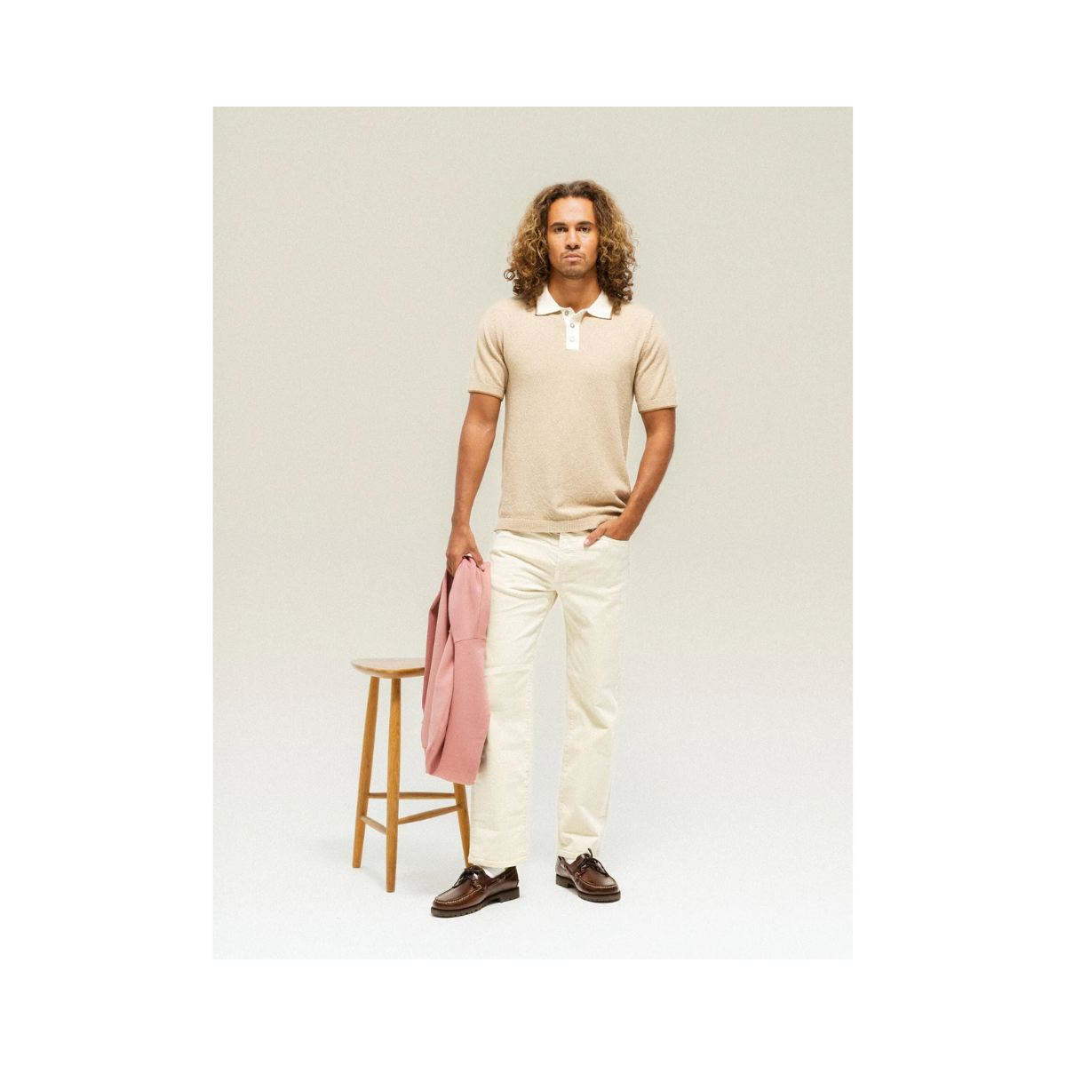 MMGFrancesco Polo SS Knit - Dune
