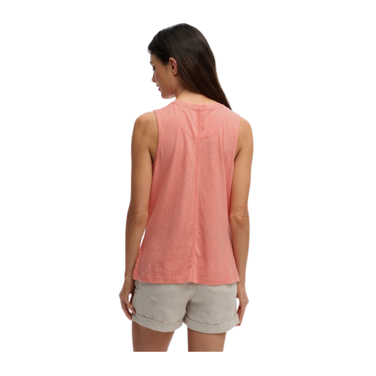 Studios Vee Neck Vest - Peach Amber Pink