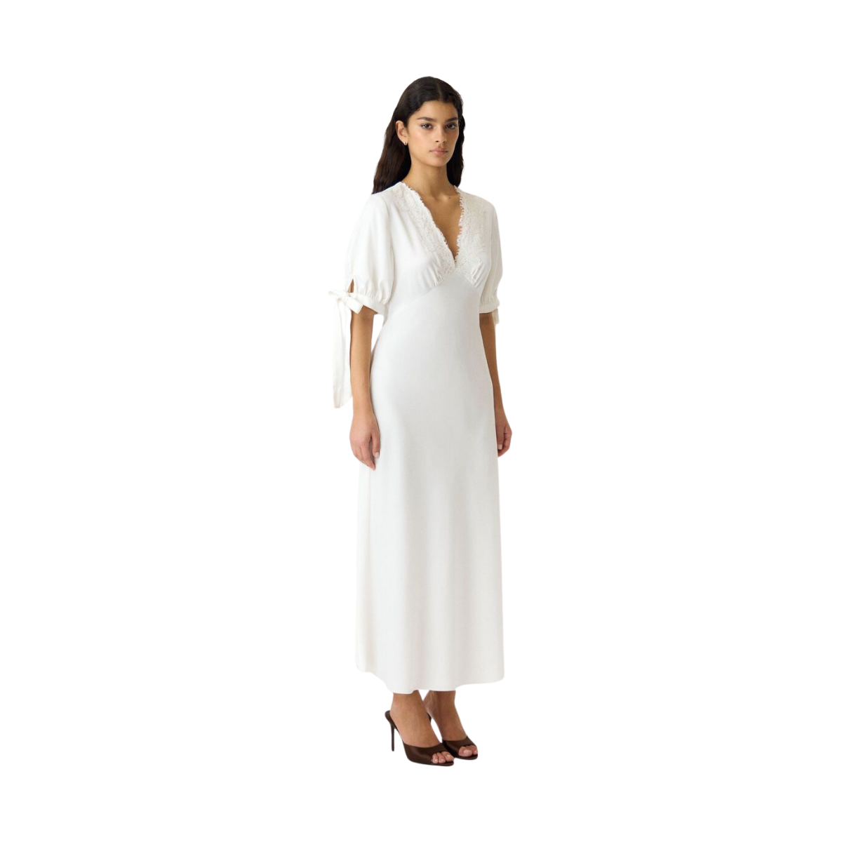 YASPella 2/4 Long Dress - Pristine