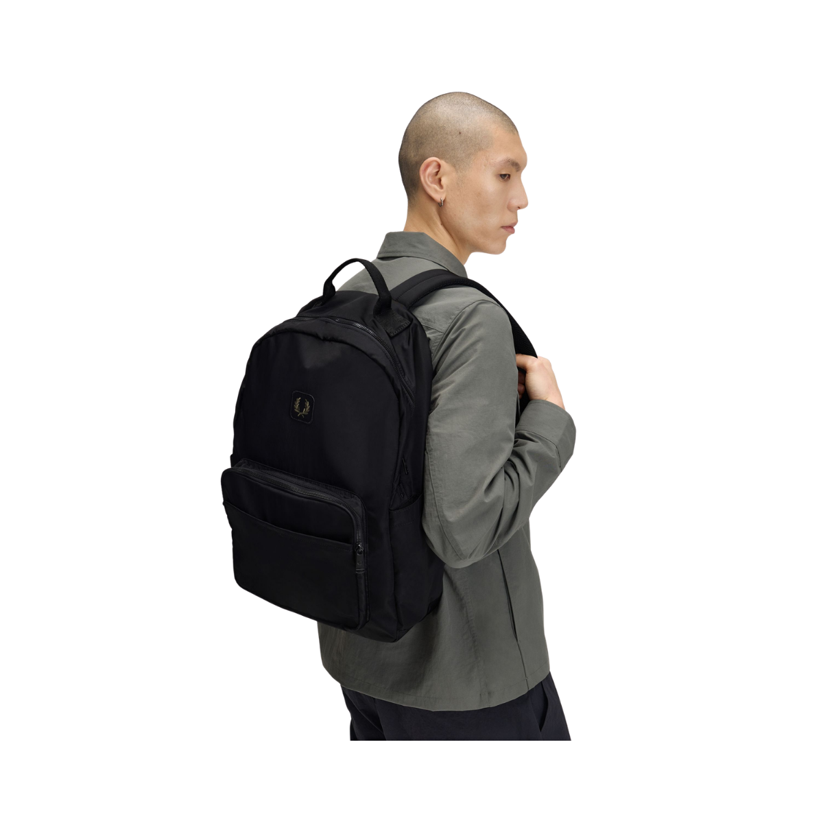 Crinkle Nylon Backpack - Black