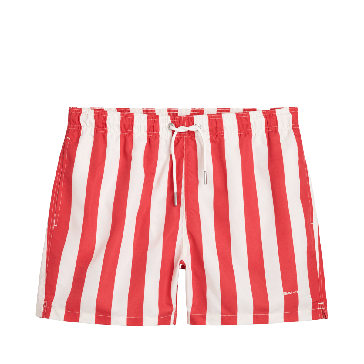 Block Stripe Swim Shorts - Watermelon Red
