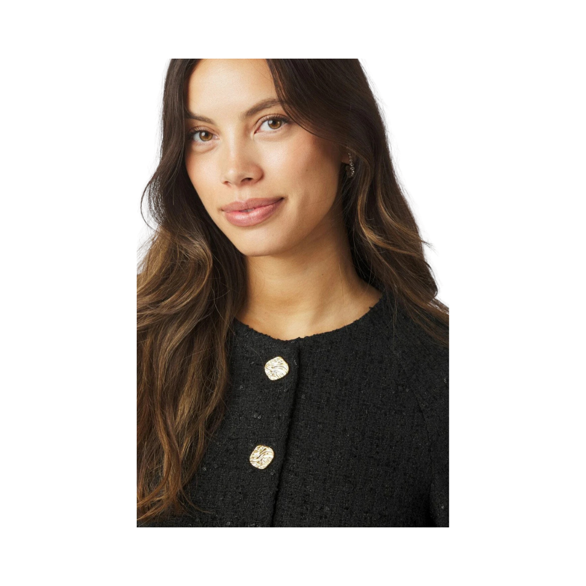 Rosella Boucle Mini Jacket - Black