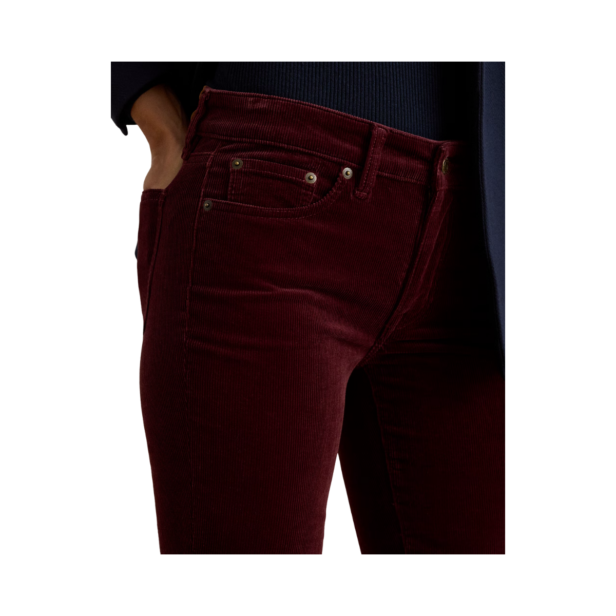 Midrise 5 Pocket - Dark Garnet