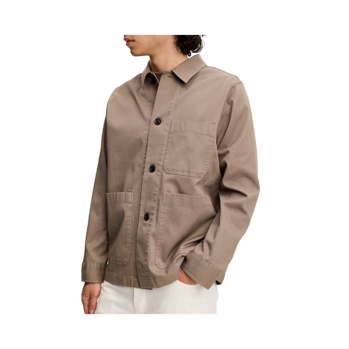 Easton Cotton Overshirt - Brindle