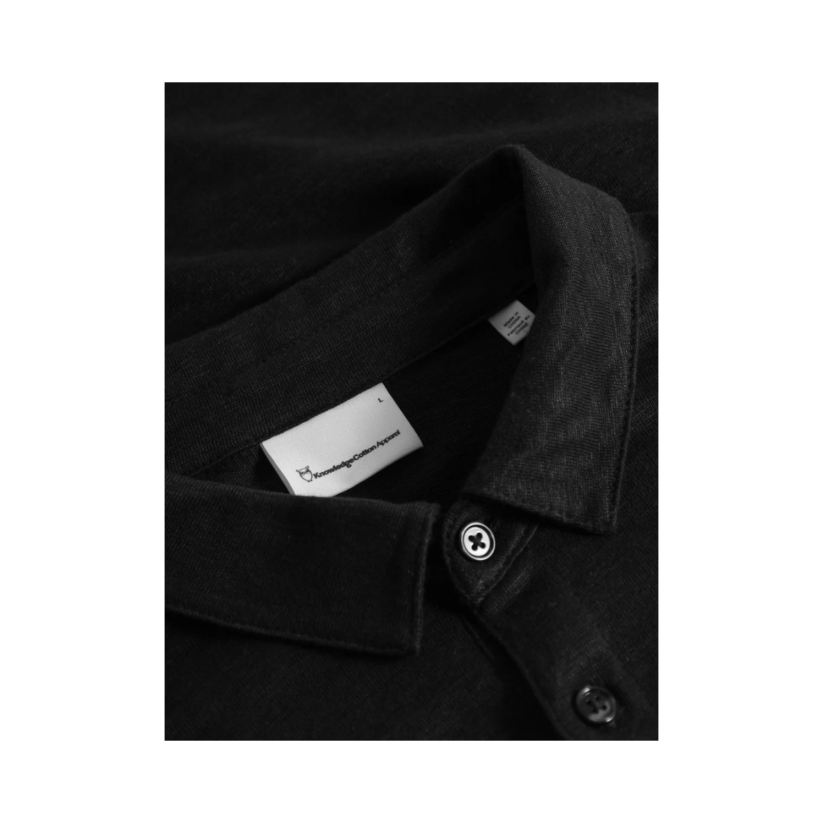 Linen polo - Black Jet