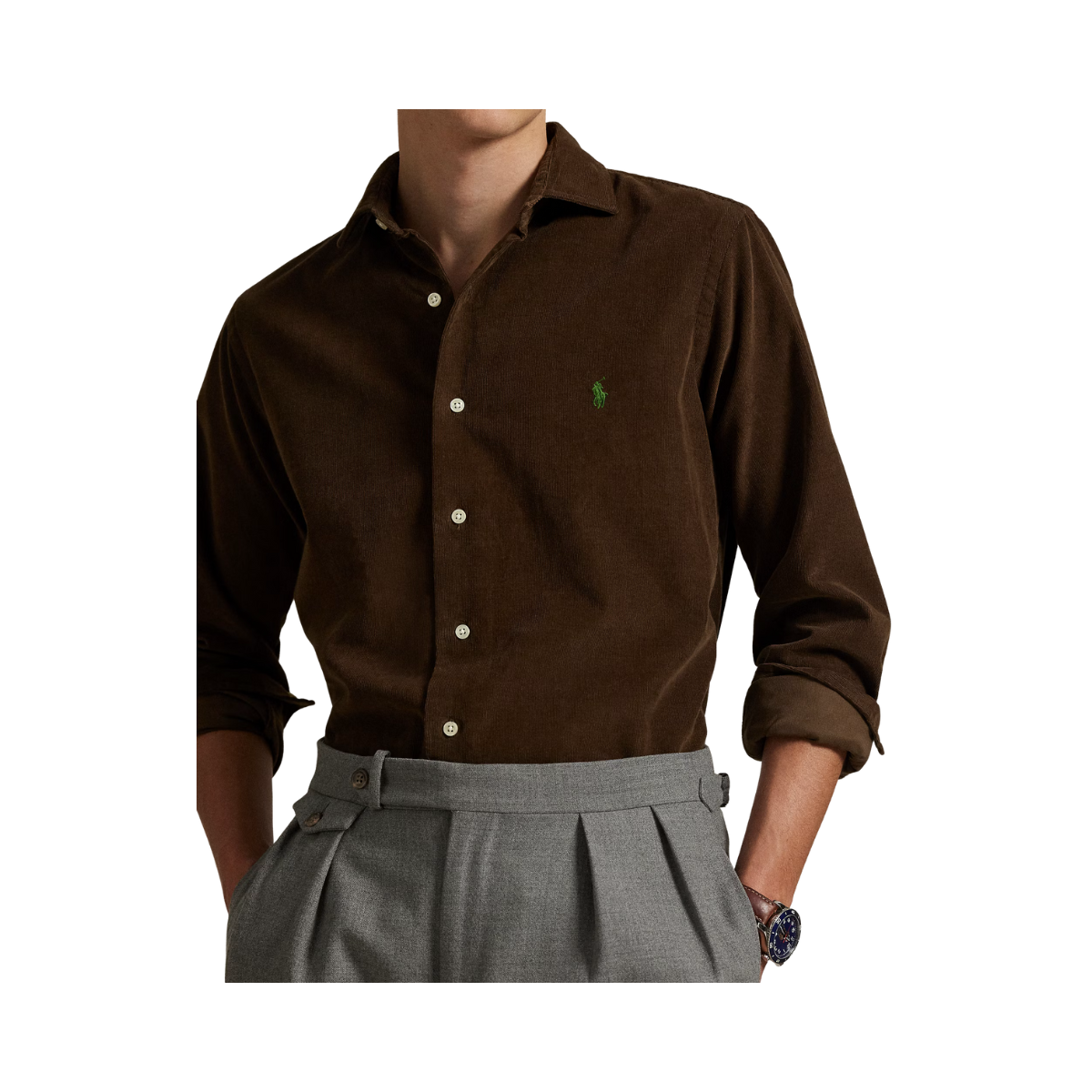 Long Sleeve Sport Shirt - Chocolate Mousse