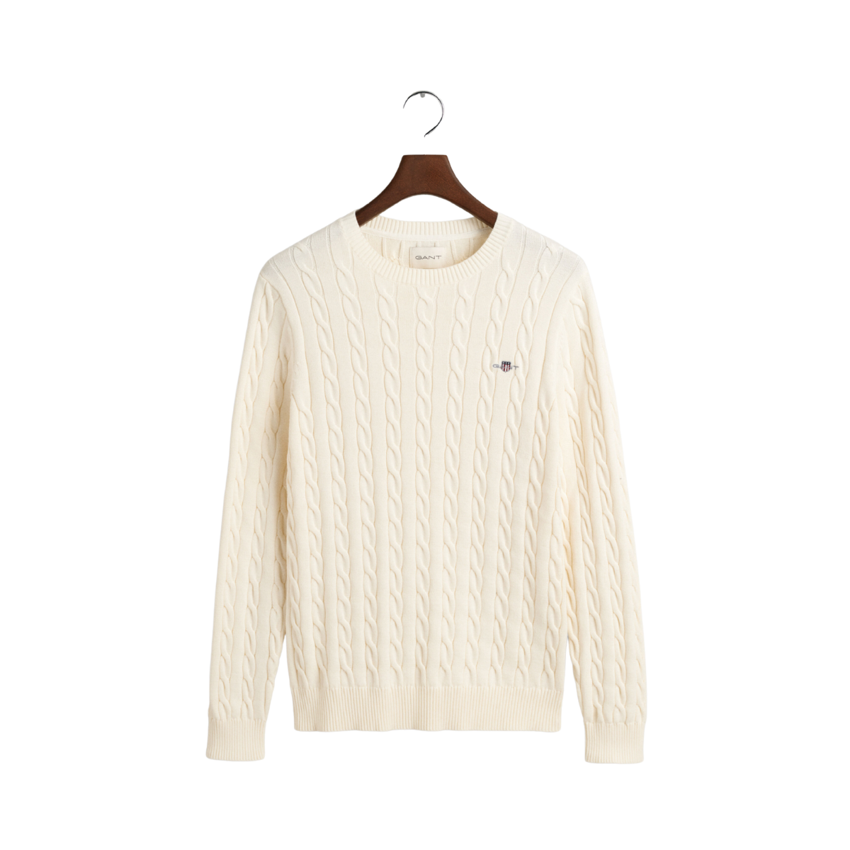 Cotton Cable C-Neck - Cream